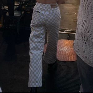 The cutest cropped checkered pants